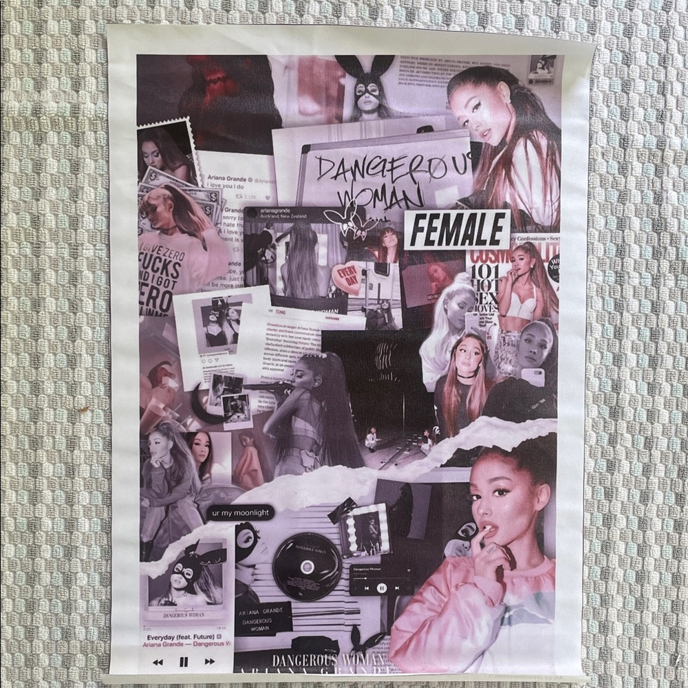 Ariana Grande Dangerous Woman Collage Poster Wall Art